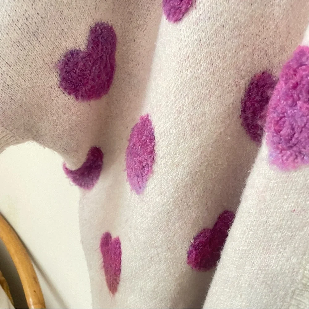 Anthropologie Rare Ombre Heart Cropped Kimono Cardigan - Picture 6 of 7